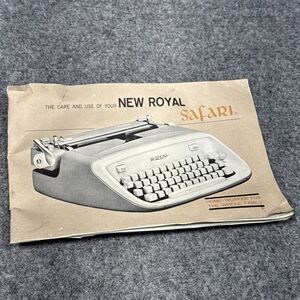 User Instruction Manual for a Royal Safari‎ Typewriter